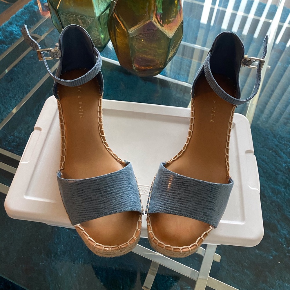 Kelly and Katie Fredrick Leather Espradrille Wedge